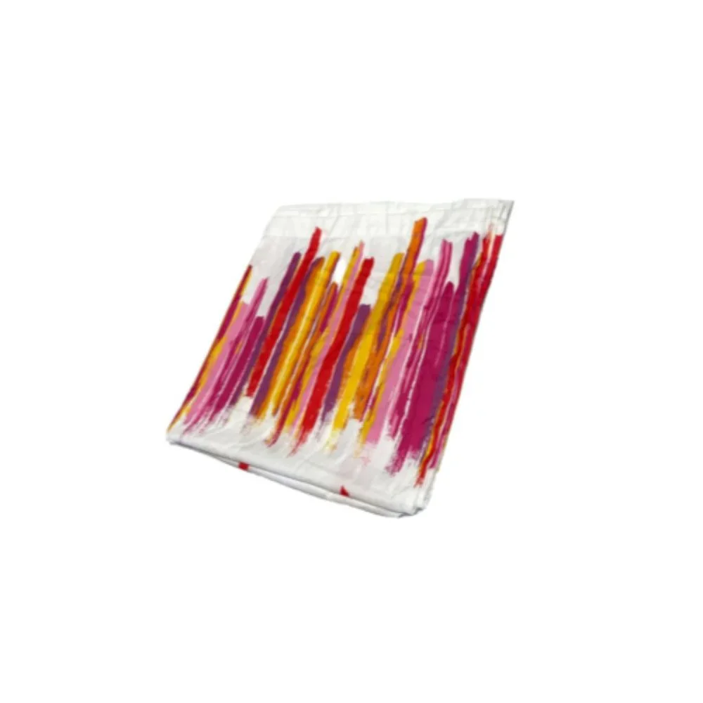 JC Penney Colorful Shower Curtain Designer Red Pink Bright Discontinued Bathroom
